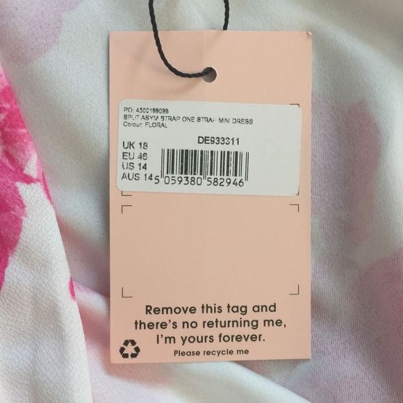 Missguided  Floral Print One Strap Mini Dress - Picture 7 of 8